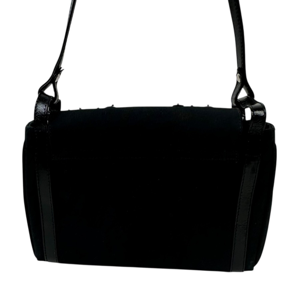 NEW Black Sequin Beaded Shoulder Bag Womens Crossbody Faux Leather Purse - Picture 6 of 16